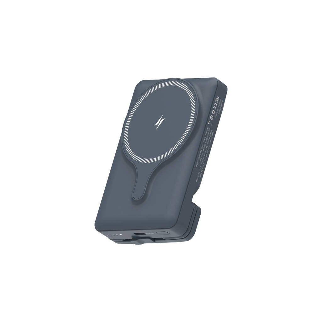 هولدر + شارژر وایرلس + Powerology 15W Square Magnetic Wireless Fast Charging Pad with Airvent Suction Mount and Car Charger
