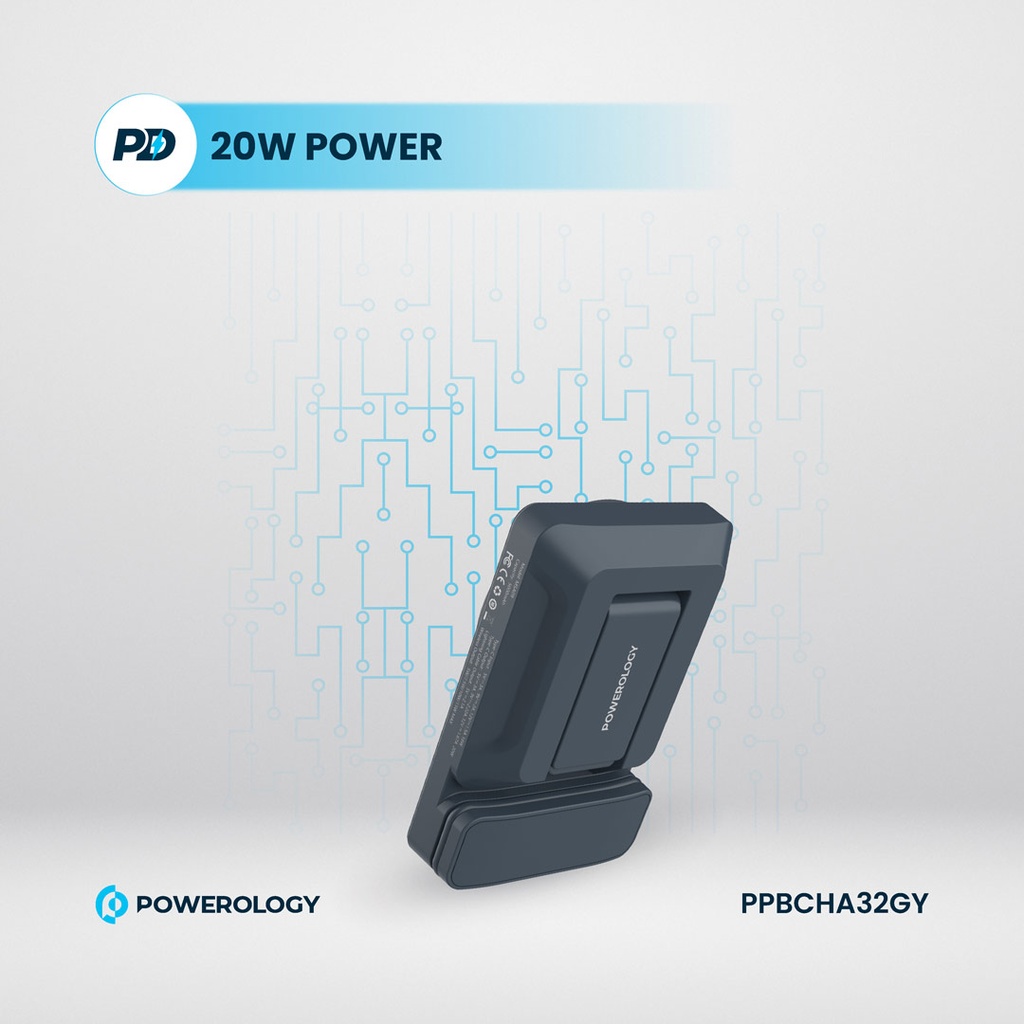 هولدر + شارژر وایرلس + Powerology 15W Square Magnetic Wireless Fast Charging Pad with Airvent Suction Mount and Car Charger
