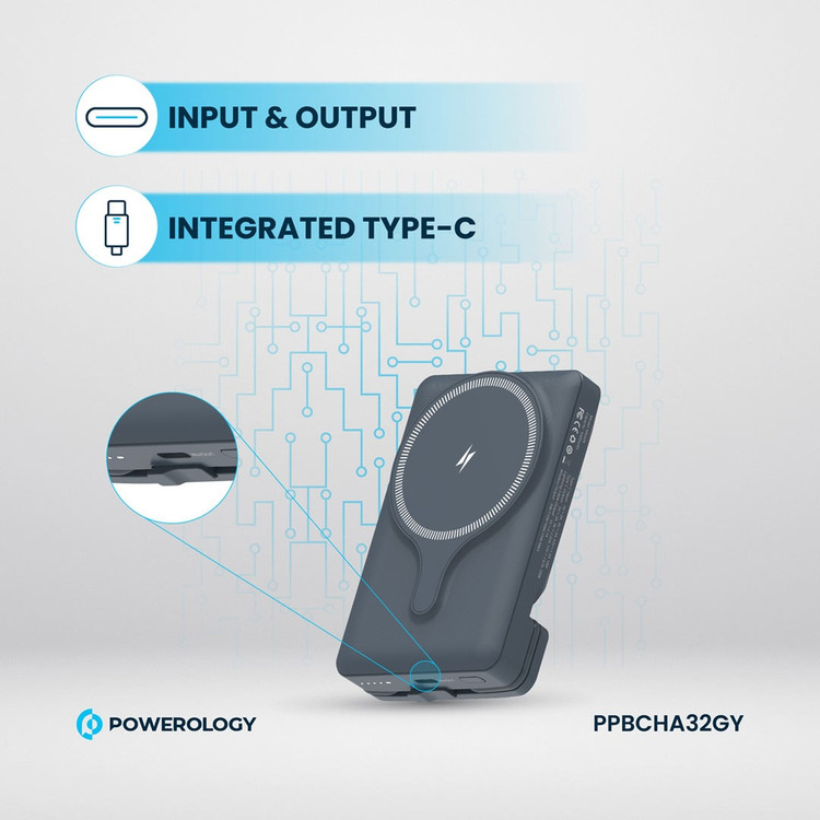 هولدر + شارژر وایرلس + Powerology 15W Square Magnetic Wireless Fast Charging Pad with Airvent Suction Mount and Car Charger