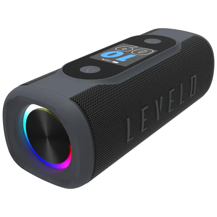 اسپیکر بلوتوثی Levelo BassBeat با توان 30 وات، باتری 8000mAh، نمایشگر TFT و Bluetooth 5.4