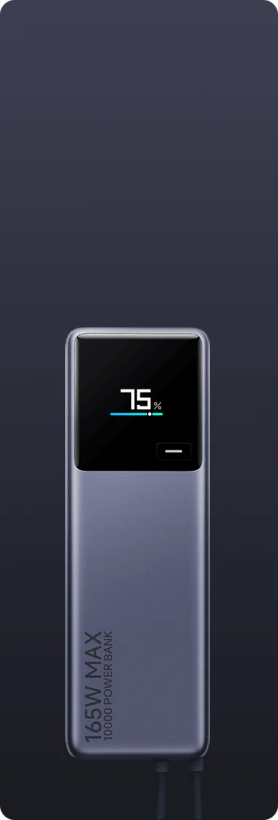 پاوربانک شیائومی Xiaomi 165W مدل PB1165M ظرفیت 10000mAh با کابل USB-C داخلی و خروجی 165 وات