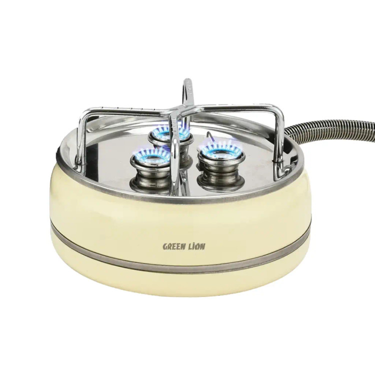 اجاق گاز سفری Green Lion Orbit Flame سه شعله 4000 وات با جرقهزن و شلنگ 60 سانتیمتری