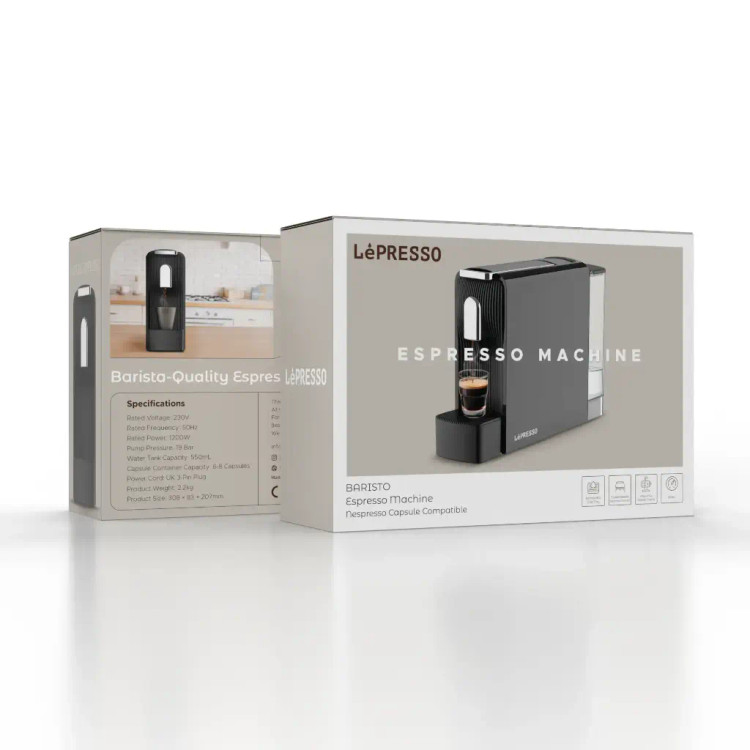 اسپرسوساز کپسولی LePresso Baristo مدل LPCFFM0045 با پمپ 19 بار و توان 1200 وات