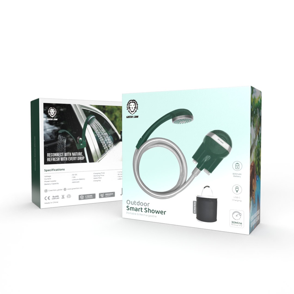 دوش شارژی Green Lion Rechargeable Shower مدل GNOTDSHWGN | باتری 600mAh و USB-C