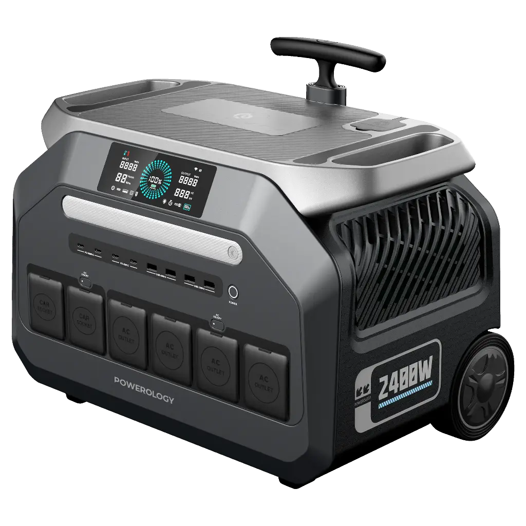 ژنراتور برق قابل حمل Powerology PPBCHA46 ظرفیت 1920Wh توان 2400W | شارژ خورشیدی